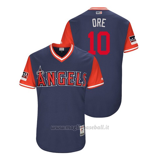 Maglia Baseball Uomo Los Angeles Angels Jose Briceno 2018 Llws Players Weekend Ore Blu